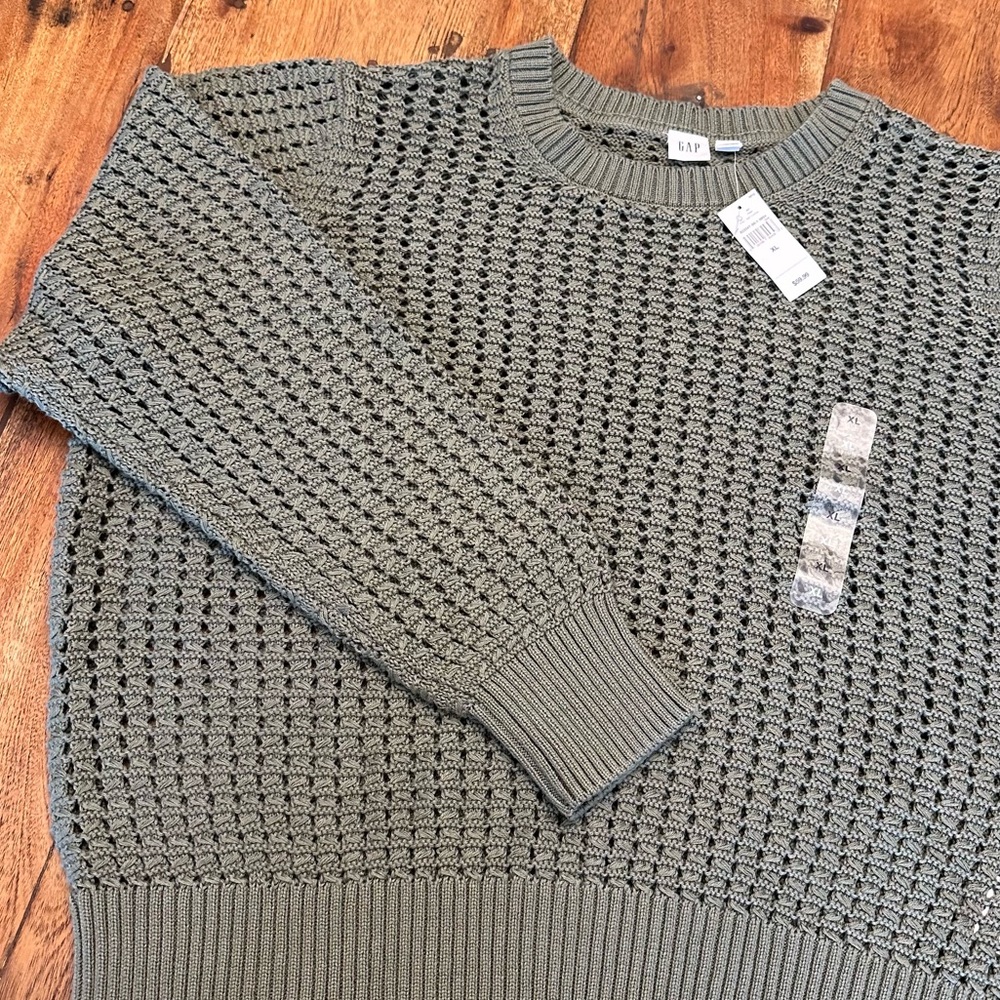 ☀️ New! GAP Crochet Crewneck Sweater - Picture 12 of 13